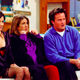 Courteney Cox, Jennifer Aniston, and Matthew Perry on Friends